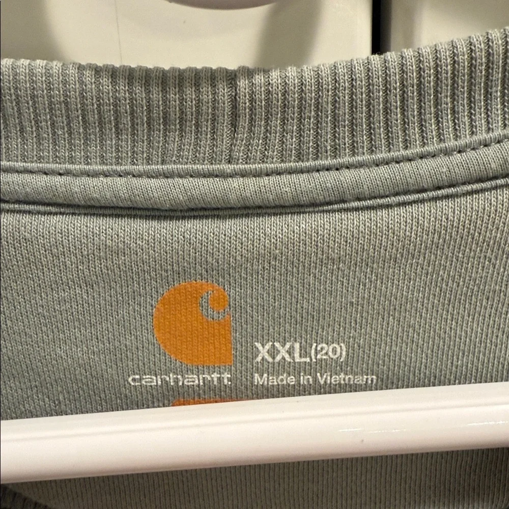 Carhartt Relaxed Fit Crewneck Midweight Logo Sweatshirt, Green, Women's XXL - Picture 3 of 6